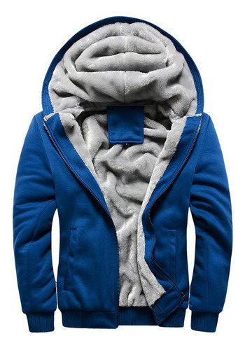 Chaqueta De Hombre Con Forro Polar Grueso Y Capucha