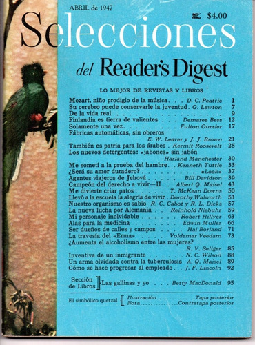Selecciones Del Reader´s Digest Nº77 Abril 1947