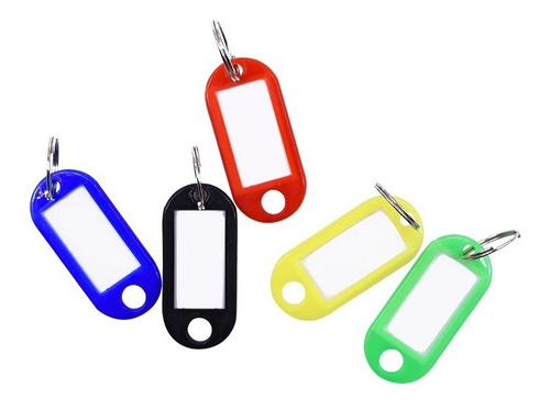100 Llaveros Etiqueta Identificador Colores Mixtos Miamistor