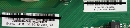 Main / Vizio 75500w01a002 / Tp.mt5580.pb75 / Modelo E43-c2 (Usado)