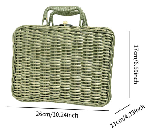 Rata De Imitação Retro Cabela De Rattan, Picnic 26cm