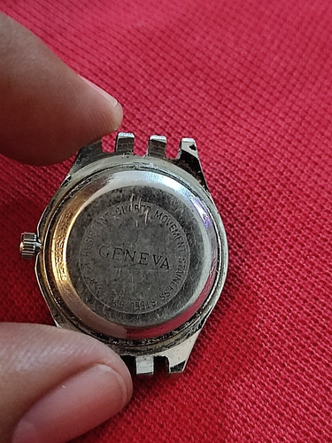 Reloj Mujer Vintage, Geneva Quartz, Caratula Verde, Sin Cor. (Usado)