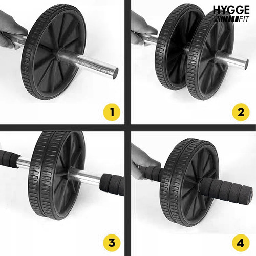 Imagen 5 de 8 de Rueda Abdominales + Mini Mat Entrenamiento Ejercicio Fitness
