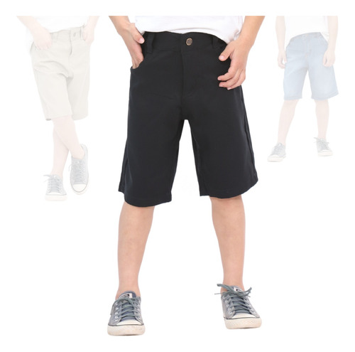Bermuda Infantil Jeans Menino Shorts Regulador Tam 1 Ao 10 