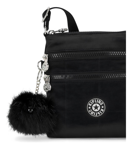 Bolsa Crossbody Kipling Alvar Diseño Color Solido De Nylon Black Gg23 Asas Color Igual Al Resto De La Bolsa