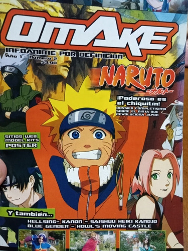 Revista Omake Número 2 , Información De Anime . Naruto 2004.