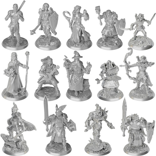 Kit 14 Miniaturas Rpg Jogo Mesa Dungeons Dragons Dnd