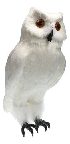 Falso Coruja Artificial Pena De Pássaro Realista Taxidermia