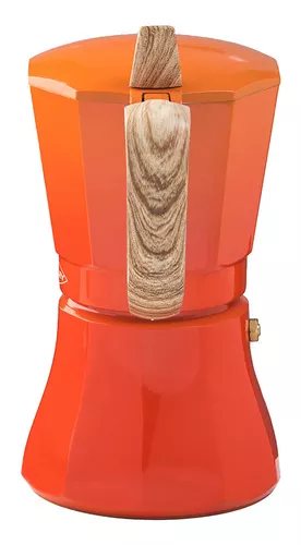 Cafetera Italiana Induccion Petra Orange 9 Tazas Oroley Color Naranja