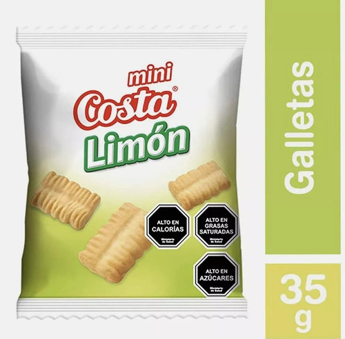 Galletas Mini Limon Costa 35g Pack 2 Unidades