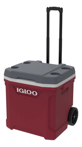 Igloo Latitude Hielera Portátil Con Ruedas De 60 Cuartos Bordó