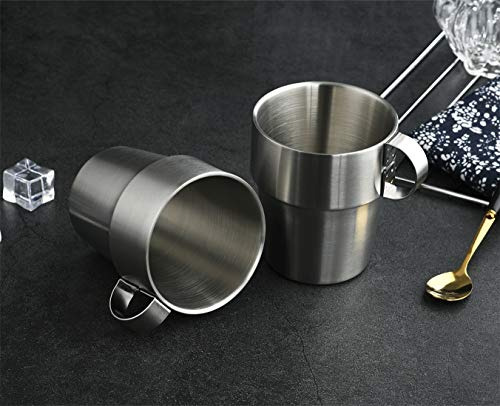 Tazas De Café Apilables De Acero Inoxidable, Tazas De Té Ais
