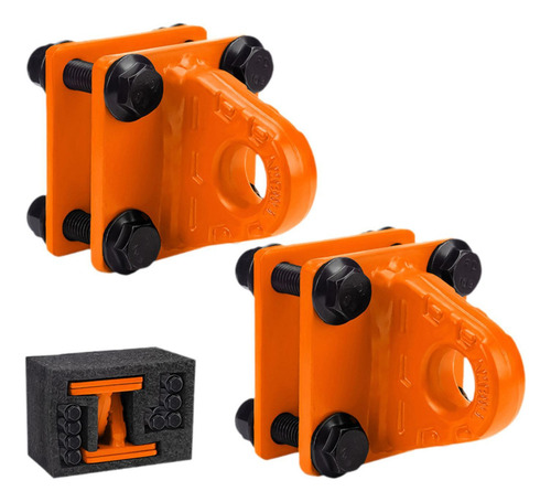 2 Piezas D Anrovelo Soporte De Choque Con Placa De Naranja