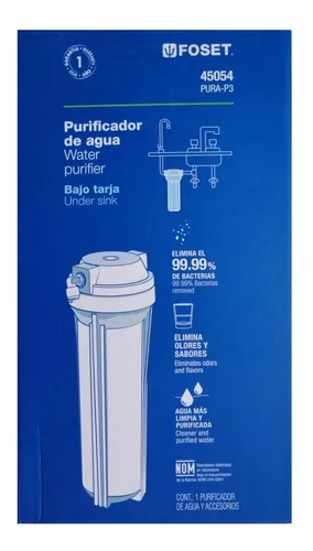 Purificador de agua, sobre tarja, Foset, Purificadores y Filtro Para Agua,  49217