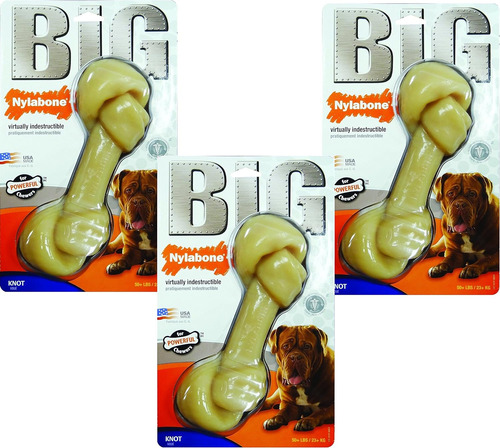 Monster Big Chew Knot Bone (3 Unidades) - Hueso Con Sabor Or