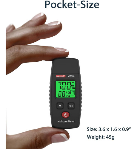 Medidor Digital De Humedad Tipo Pin, Detector De Fugas ...