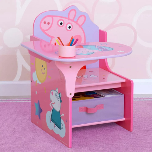 Escritorio Pupitre De Madera Infantil Peppa Pig