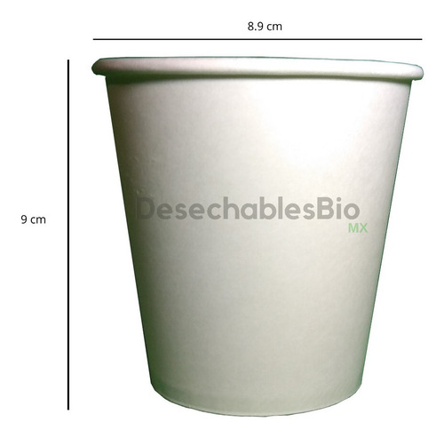 Imagen 3 de 5 de 50 Vasos 10 Oz. Con Tapa Para Café Biodegradable Papel Pla