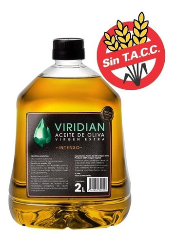 Aceite De Oliva Extra Virgen Intenso Sin Tacc X 2l Viridian