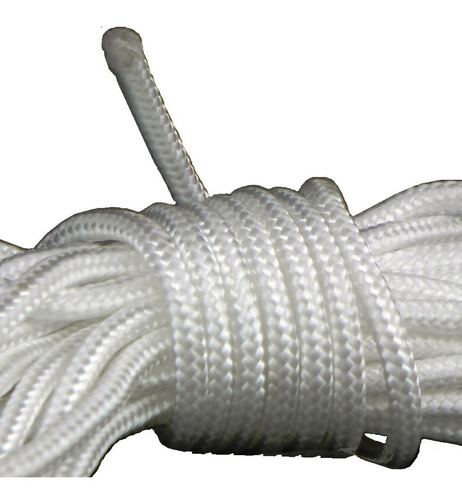 Imagen 1 de 6 de 50.m Soga Cuerda Nylon Poliamida Trenzado 6.mm Fuerte