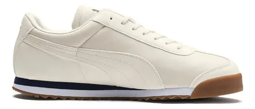 Tenis Puma Roma 24 Hombre Blancas Negras Doradas Colombia En