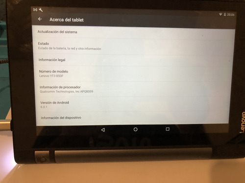 Tablet Yoga Tab 3 Yt3-850f Negro (Usado)