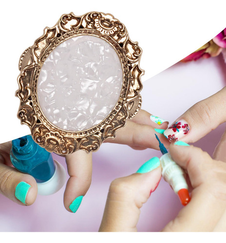 Paleta De Resina Para Decoración De Uñas, Paleta Dorado