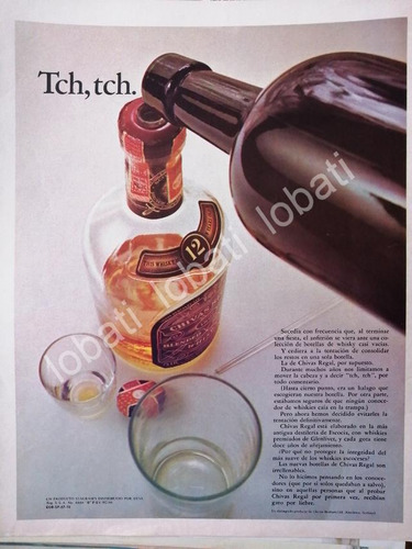 Cartel Publicitario Retro Chivas Regal 12 Años 1960s 410