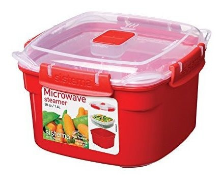 Sistema Microrowave Collection Steamer Small 50 Oz14 L Red