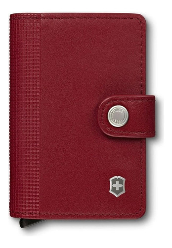 Billetera De Cuero Altius Secrid, Essential Card Wallet Color Rojo Diseño De La Tela Liso