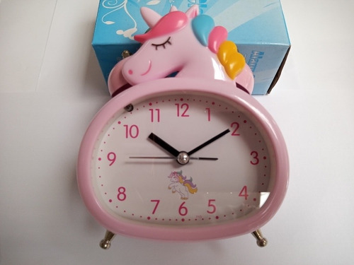 Reloj Despertador Alarma Unicornio (sonido Campana) Niñas