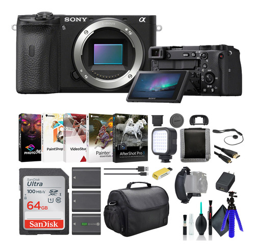 Câmera Sem Espelho Sony A6600 Ilce6600/b Com 2 Baterias 64gb
