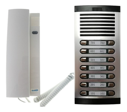 Imagen 1 de 6 de Citofonia Kit Completo Para 14 Aptos Con Citofono Hycomm