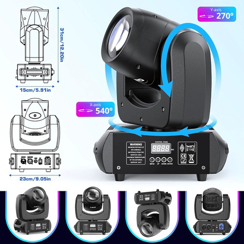 2x Moving Head Beam 100w Led 8 Gobos+cores Desenhos Prisma