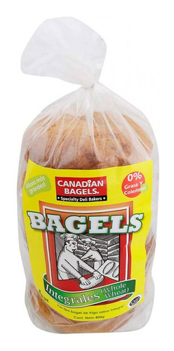 Bagel Canadian Bagels Integal 6 Piezas 800g