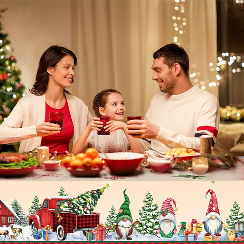 Mantel De Navidad Rectangular De Tela De Navidad, Mantel De