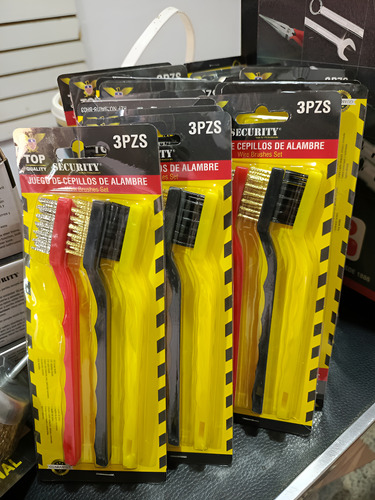 Set Cepillos De Alambre Laton, Acero Y Nylon 3pzas