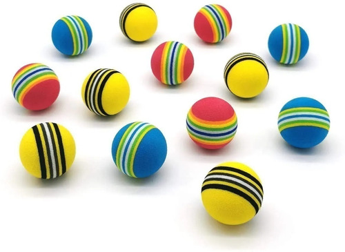 Imagen 4 de 6 de Juguete X4 Bolas Suaves De Colores Mascota Gato Pelotas