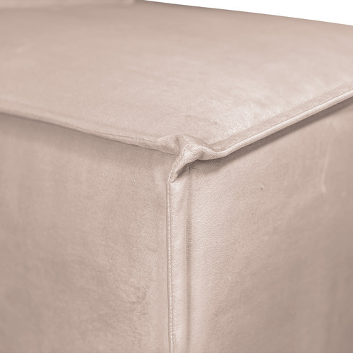 Sala Esquinera Moderna Latt Sillón Modular Terciopel Minimal Color Rosa Claro Diseño De La Tela Terciopelo
