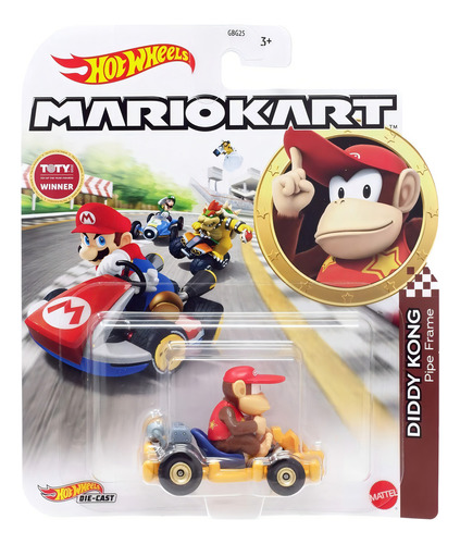 Hot Wheels Vehículo De Juguete Diddy Kong Pipe Frame