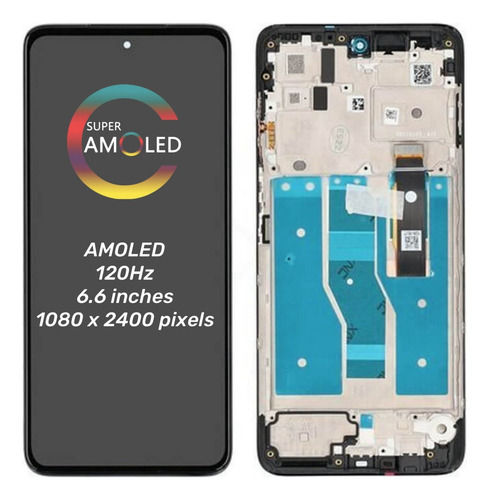 Sj Qw Pantalla Táctil Amoled Con Marco Para Moto G82 5g