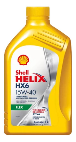 Óleo De Motor Semissintético Shell Helix Hx6 15w-40 1 Litro