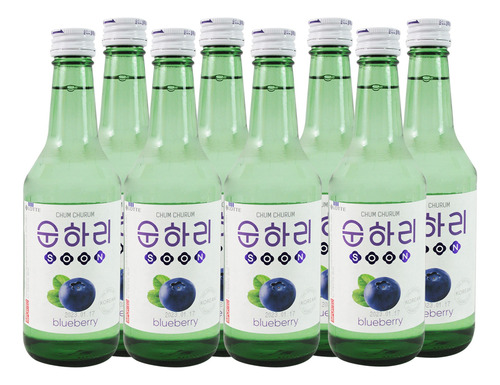 Alcohol Coreano Soju Chum Churum Variedad De Sabores 8 Pzas