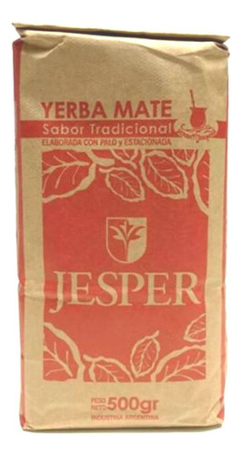 Yerba Mate Jesper Tradicional Sin Tacc Pack De 6 X 500 Gr