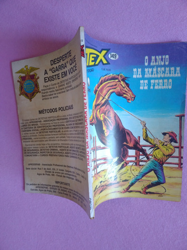 Tex 149 O Anjo Da Mascara De Ferro 2º Edição (Usado)