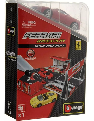 Playset Colecionável Carrinho Ferrari Vermelho Original