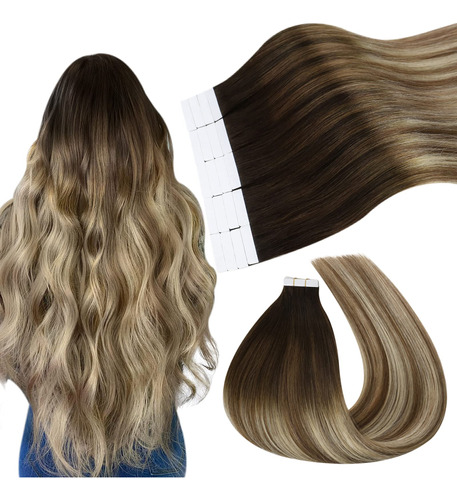 Extensiones De Cabello Natural Con Cinta Adhesiva