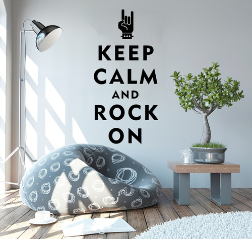 Adesivo De Parede - Keep Calm And Rock On Música
