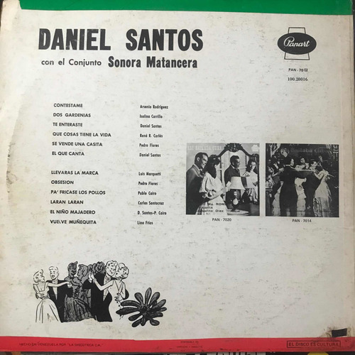Daniel Santos Con El Conjunto Sonora Matancera Panart Vol.1 (Usado)