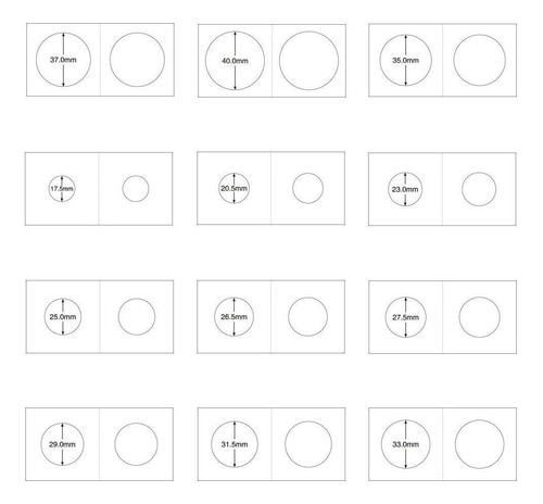 Tapa De Titulares De Monedas De Cartón 23mm